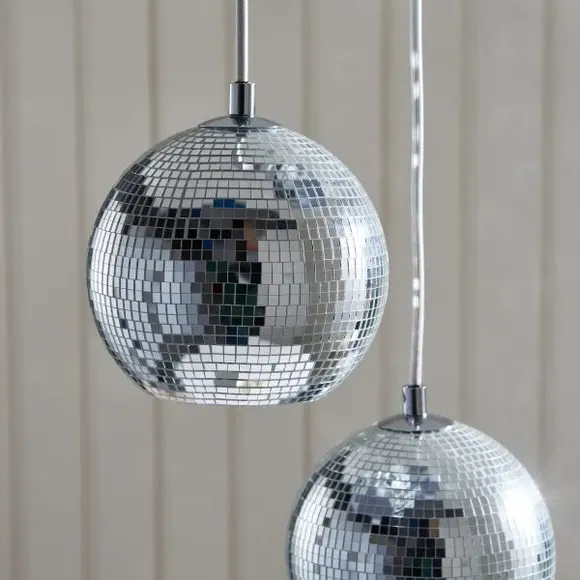 3-Light Cluster Ceiling Light - Silver, Mirrored