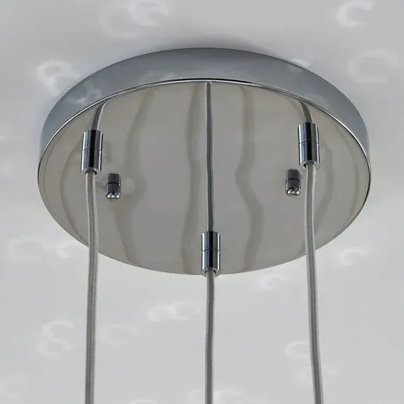 3-Light Cluster Ceiling Light - Silver, Mirrored