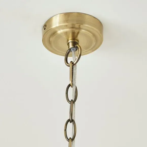 3 Light Diamond Pendant Light - Gold, Crystal