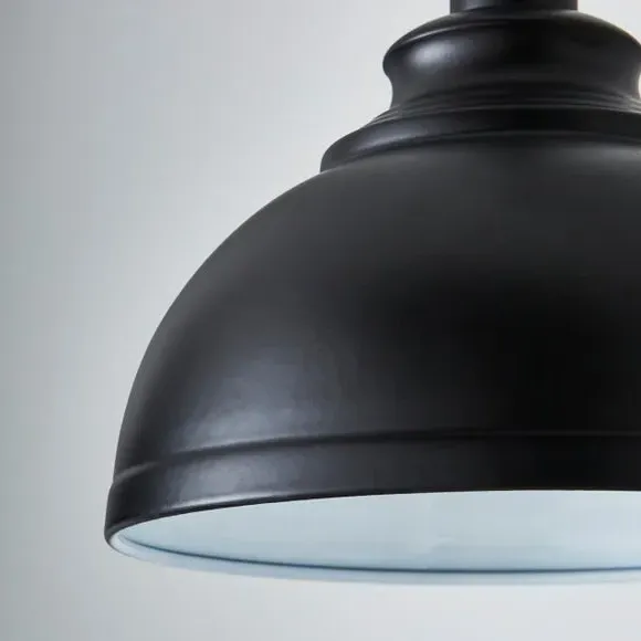 3-Light Diner Ceiling Light - Black, Metal