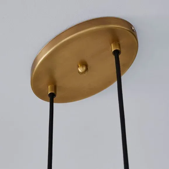 3 Light Diner Ceiling Light - Gold, Metal