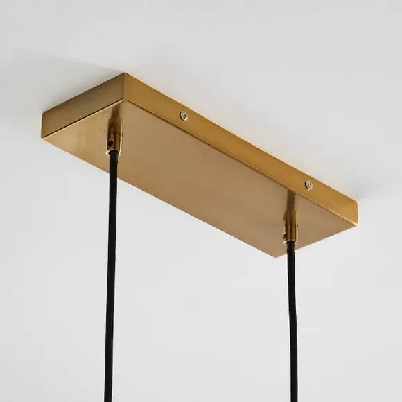 3-Light Diner Ceiling Light - Gold, Metal