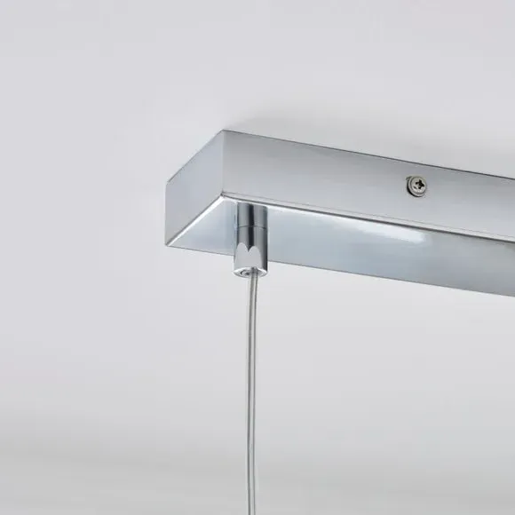 3-Light Diner Ceiling Light - Grey, Chrome