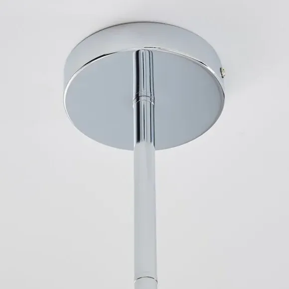 3-Light Diner Ceiling Light - White, Metal