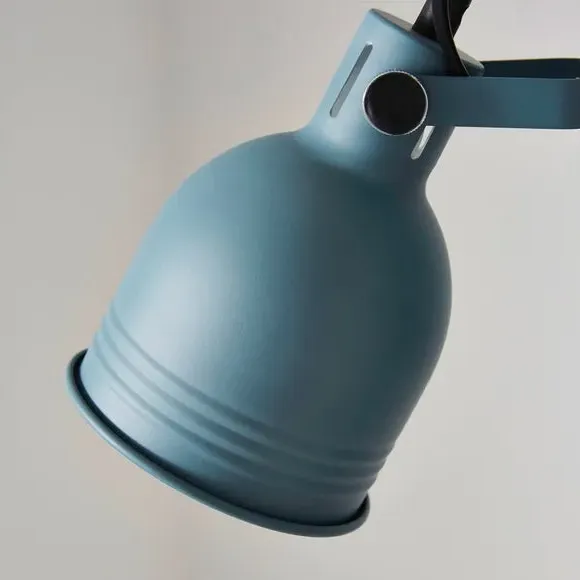 3-Light Floor Lamp with Adjustable Heads - Blue