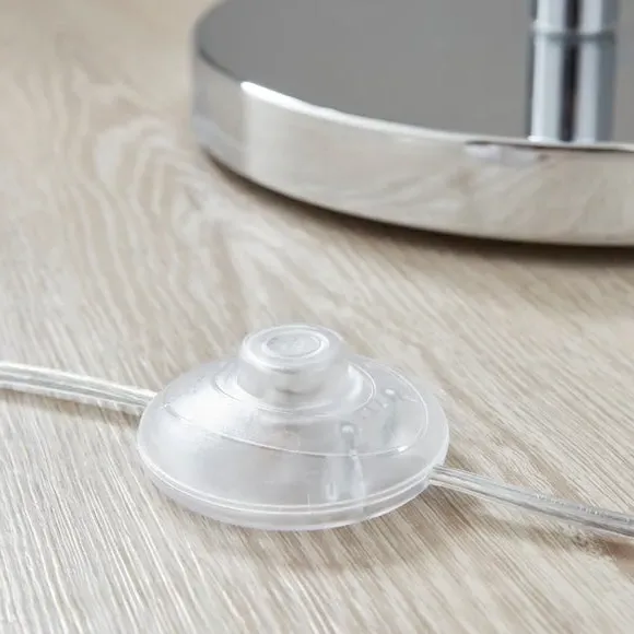 3-Light Floor Lamp with Foot Switch - Chrome