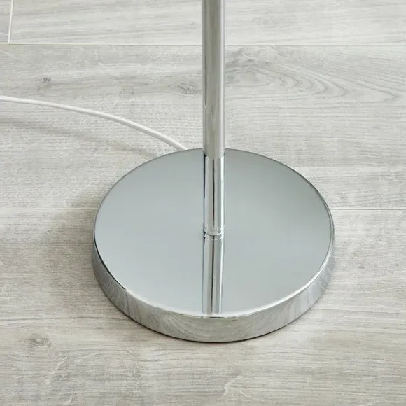3-Light Floor Lamp with Spherical Shades - Chrome