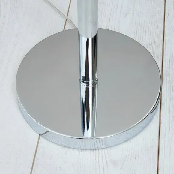 3-Light Floor Lamp with Switch - Chrome, Metal