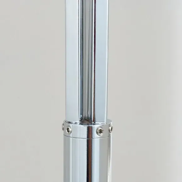 3-Light Floor Lamp with Switch - Chrome, Metal