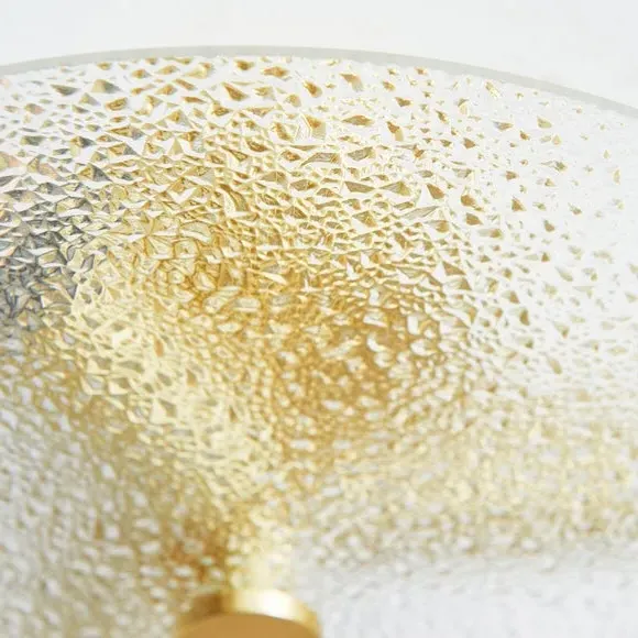 3-Light Flush Ceiling Light - Clear, Glass