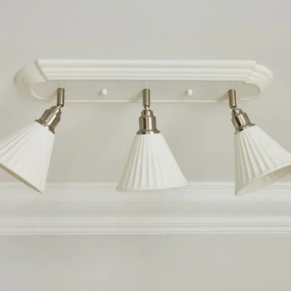 3-Light Flush Spotlight Adjustable - White, Ceramic