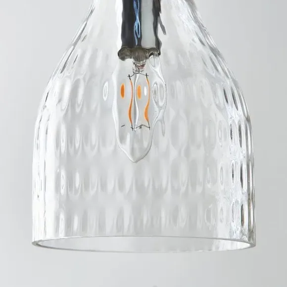 3-Light Pendant Ceiling Light - Clear, Glass
