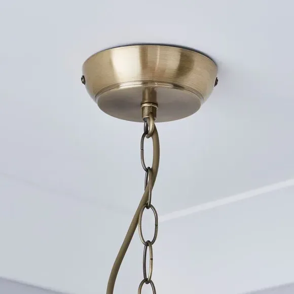 3-Light Pendant Light - Antique Brass, Metal