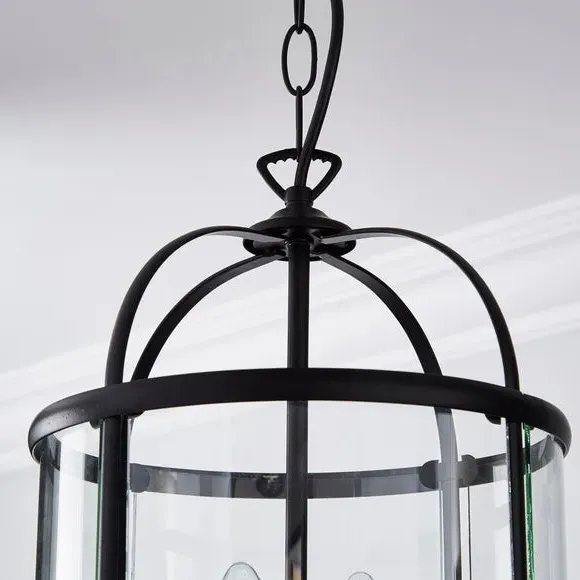 3-Light Pendant Light - Black, Metal