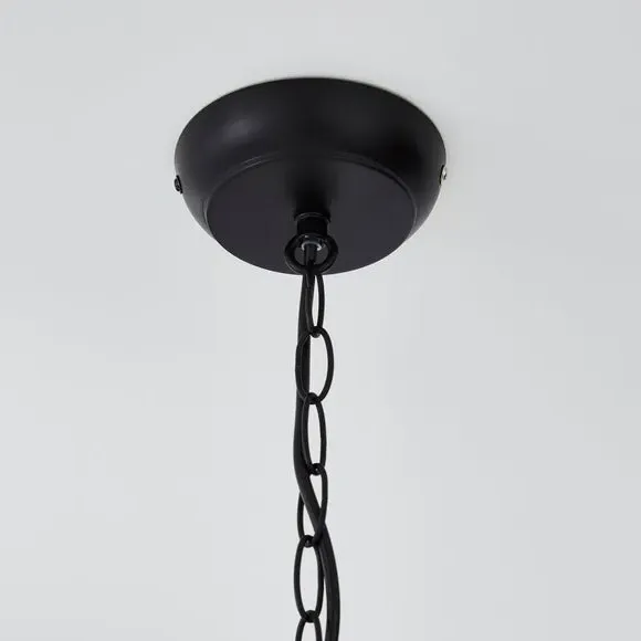 3-Light Pendant Light - Black, Metal