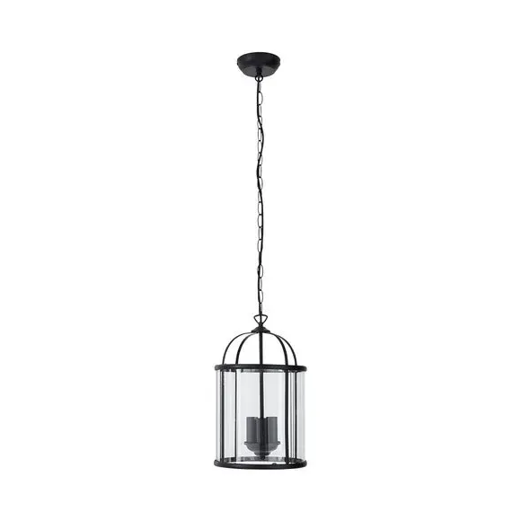 3-Light Pendant Light - Black, Metal