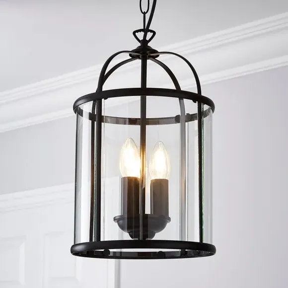 3-Light Pendant Light - Black, Metal image