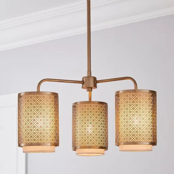 3-Light Semi Flush Ceiling Light - Champagne image