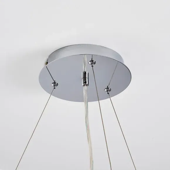 3-Light Semi Flush Ceiling Light - Chrome