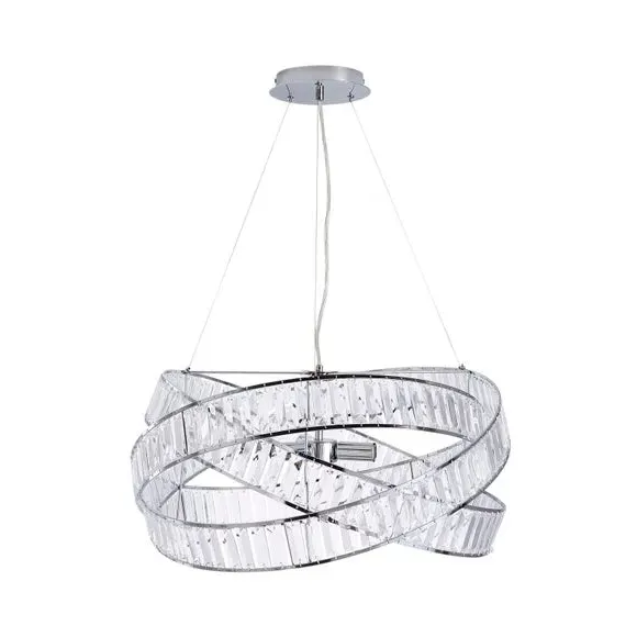 3-Light Semi Flush Ceiling Light - Chrome
