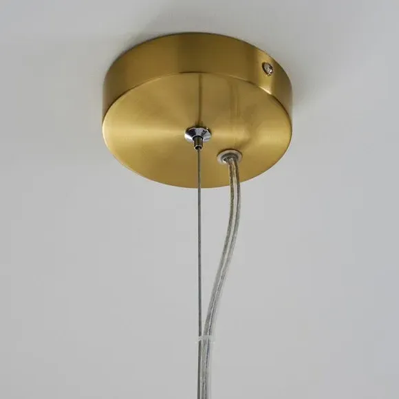 3-Light Semi Flush Ceiling Light - Gold, Brass