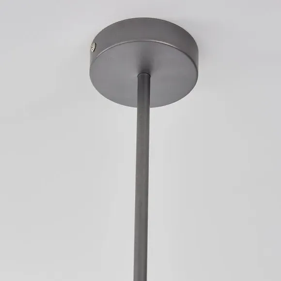 3-Light Semi Flush Ceiling Light - Pewter