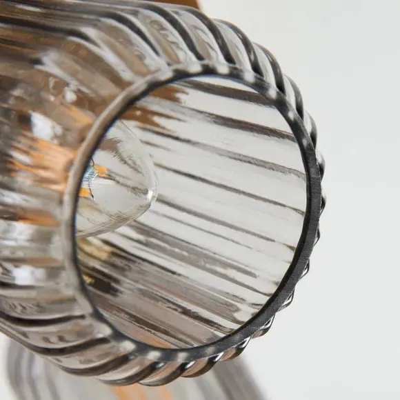 3-Light Spotlight with Ribbed Shades - Gold