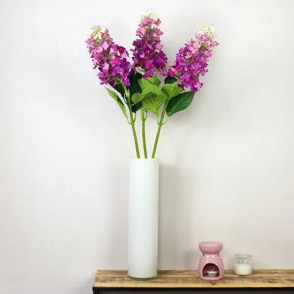 3-Pack Artificial Hydrangea Stems - Pink image