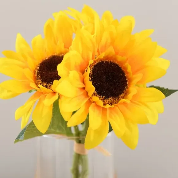 3-Pack Artificial Sunflower Stems - Yellow