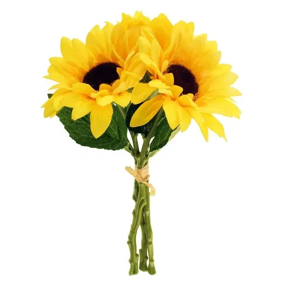 3-Pack Artificial Sunflower Stems - Yellow