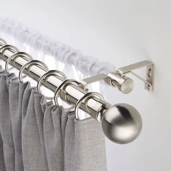 3-Pack Double Pole Brackets - Chrome, Metal