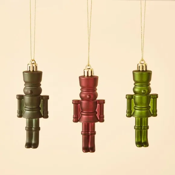 3-Pack Nutcracker Hanging Decorations - Multicolor
