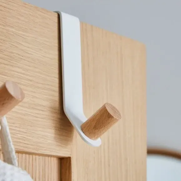 3-Pack Overdoor Hooks - White, Metal