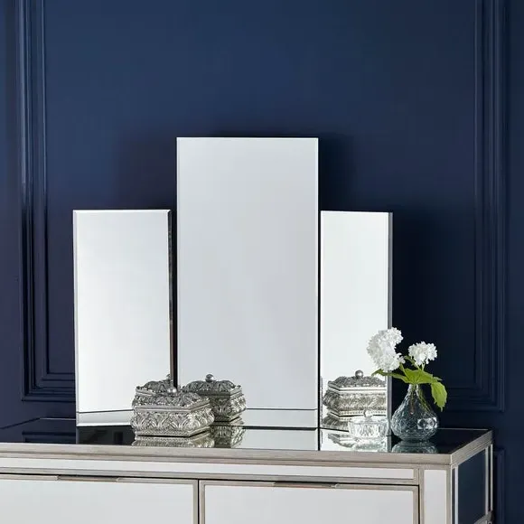 3-Panel Standing Mirror - Silver image