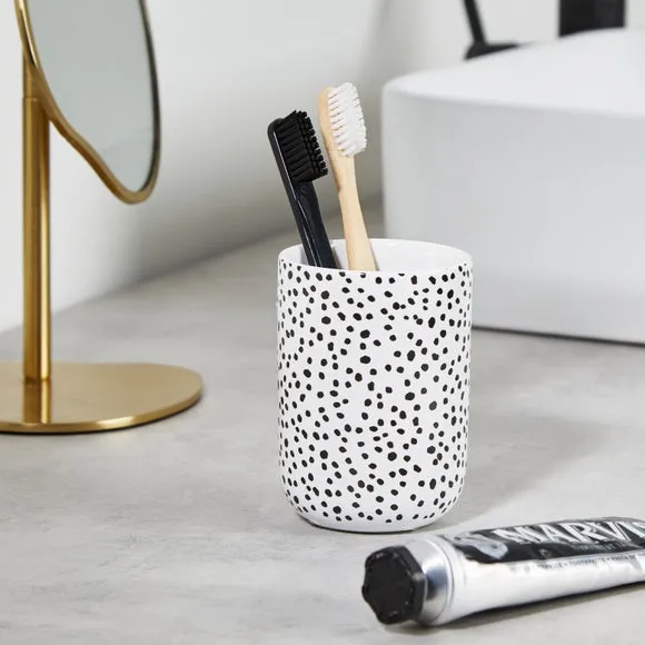 3-Piece Bathroom Accessories Set - Black/White