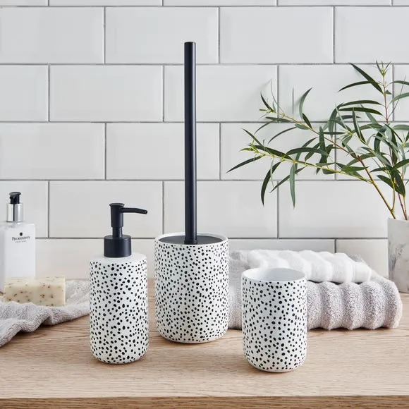 3-Piece Bathroom Accessories Set - Black/White image