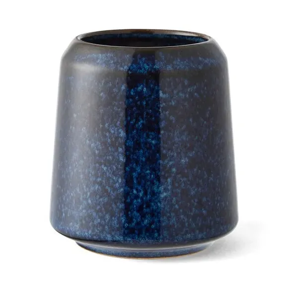 3-Piece Bathroom Accessories Set - Blue, Stoneware