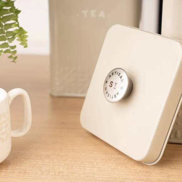 3-Piece Canister Set with Labels - Cream