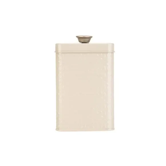 3-Piece Kitchen Canister Set Embossed - Cream image