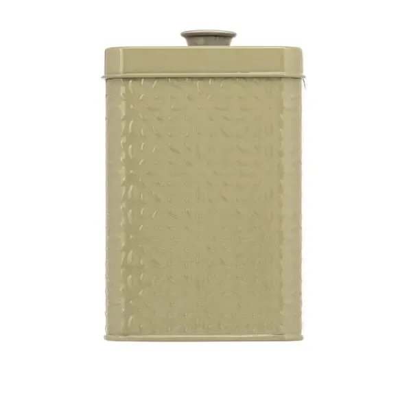 3-Piece Kitchen Canister Set Embossed - Light Moss
