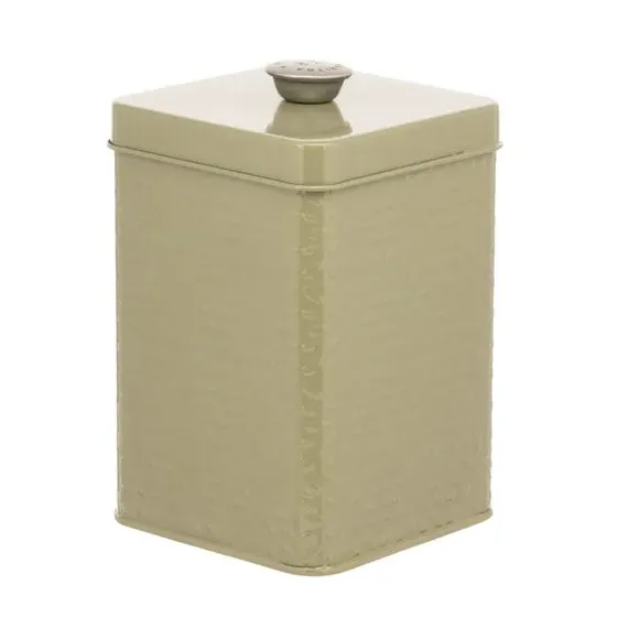 3-Piece Kitchen Canister Set Embossed - Light Moss