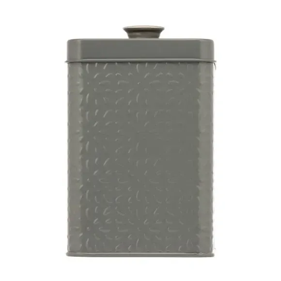 3-Piece Kitchen Canister Set Embossed - Smoke