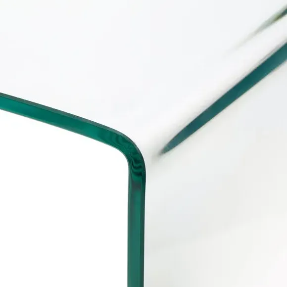 3-Piece Nest Tables - Clear, Tempered Glass