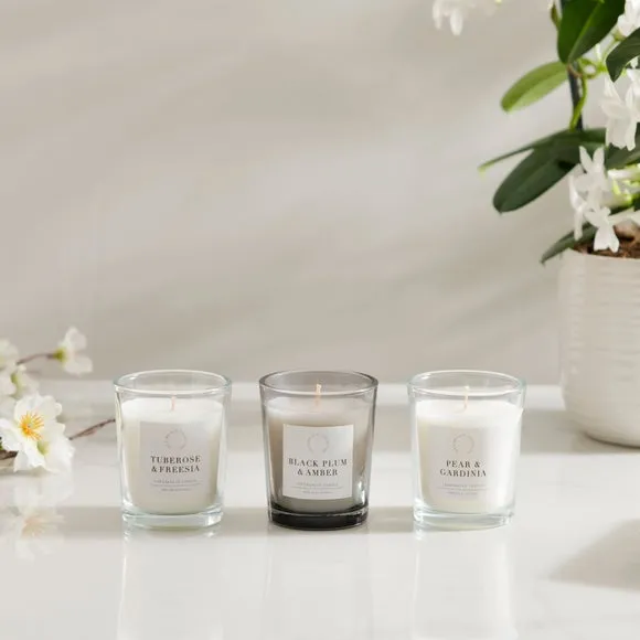 3-Piece Scented Candle Set - Clear, Wax image