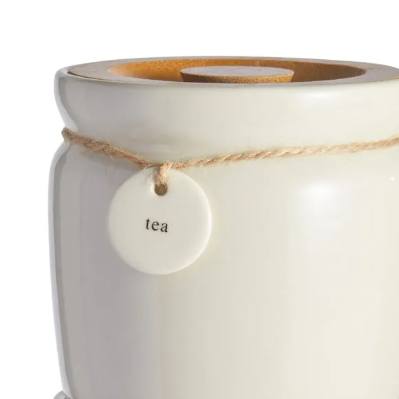 3-Piece Stacking Canisters Set - Cream, Stoneware