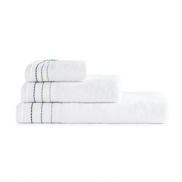 3-Piece Towel Set with Embroidery - Cotton