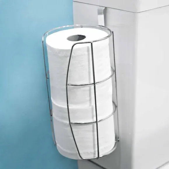 3-Roll Toilet Caddy - Chrome, Metal image