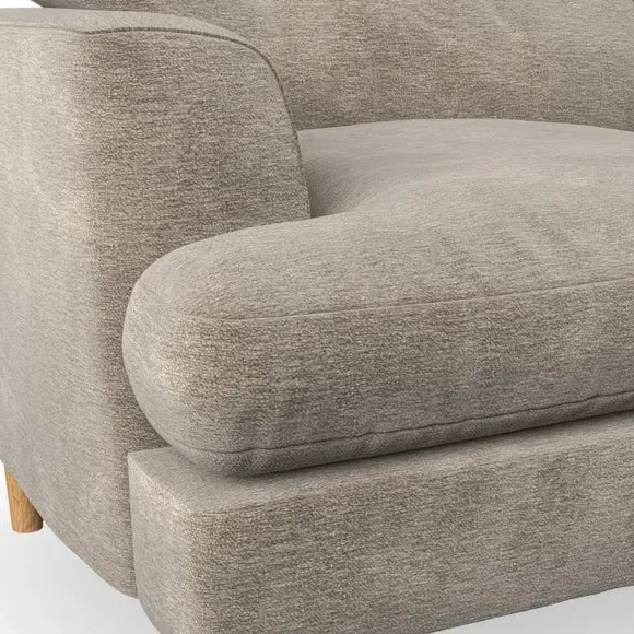 3-Seater Chaise Sofa with High Legs - Mushroom