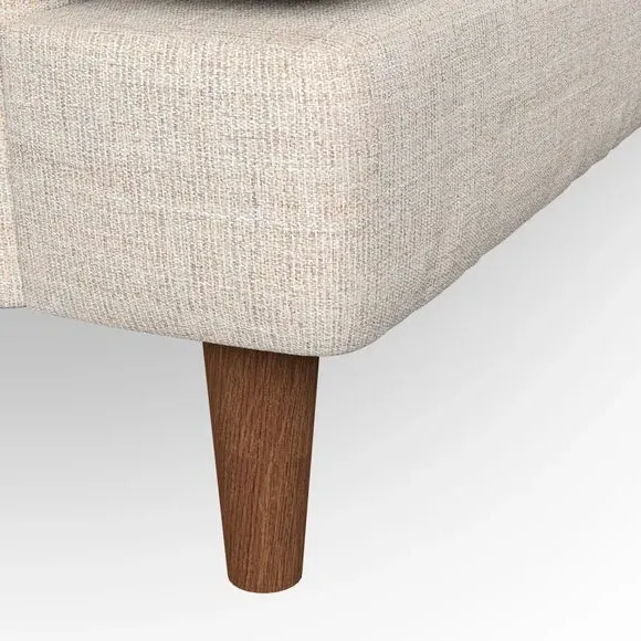 3-Seater Chaise Sofa with High Legs - Natural