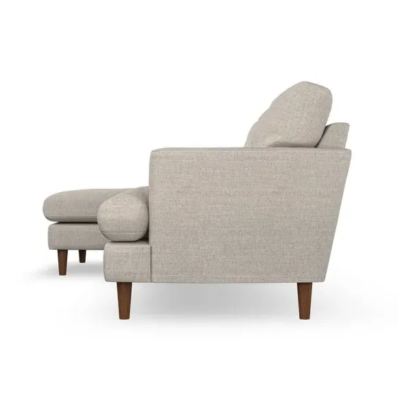 3-Seater Chaise Sofa with High Legs - Natural